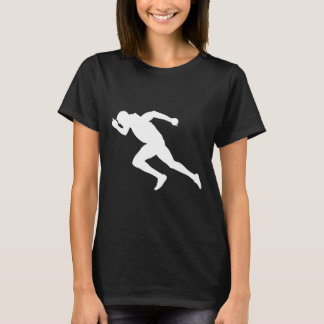Silhouette Sprint Runner Sprinter Running Racer At T-Shirt
