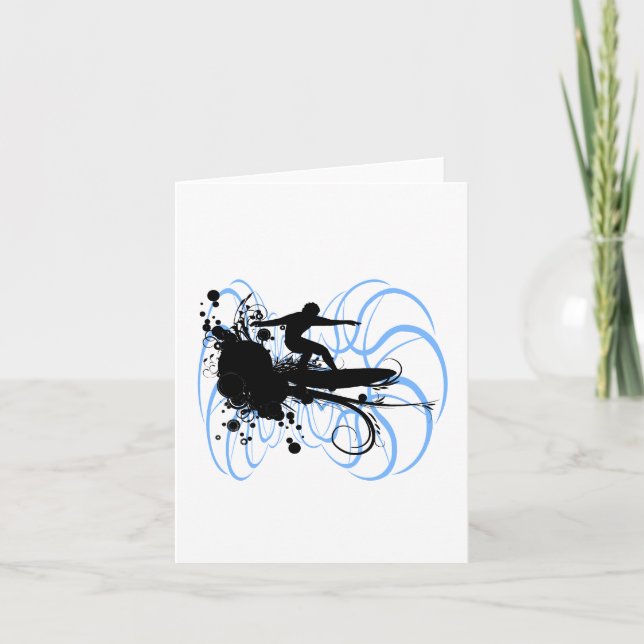 Silhouette Surfer Card (Front)