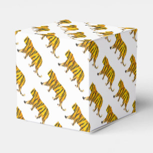 Silhouette Tiger Black and Orange Favour Box