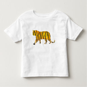 Silhouette Tiger Black and Orange Toddler T-Shirt