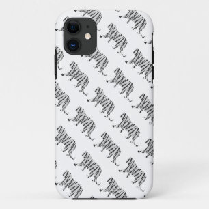 Silhouette Tiger Black and White Case-Mate iPhone Case