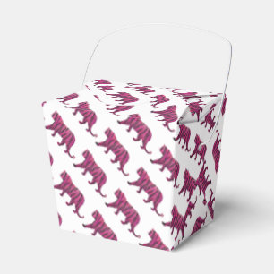 Silhouette Tiger Pink and Black Favour Box