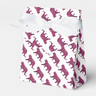 Silhouette Tiger Pink and Black Favour Box