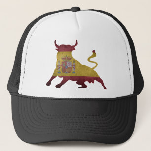 Silhouette Toro Bandera Spain Trucker Hat