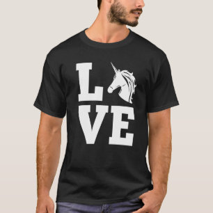 Silhouette Unicorn Lover Horse Like Love Unicorn T-Shirt