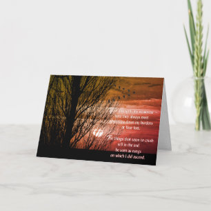 Silhouette Winter Tree with Birds Card
