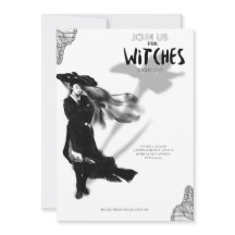 Silhouette Witch Halloween Party Invitation