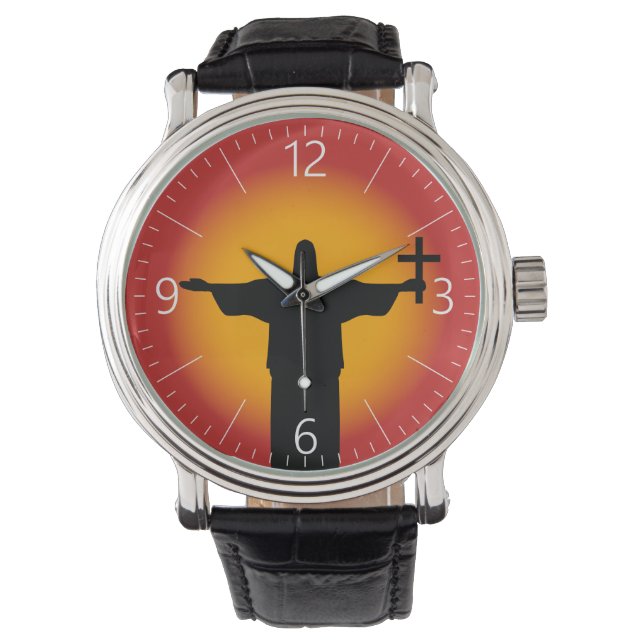 Silhouette with a cross watch (Front)