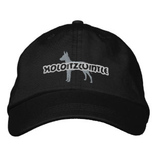 Silhouette Xoloitzcuintle Embroidered Hat