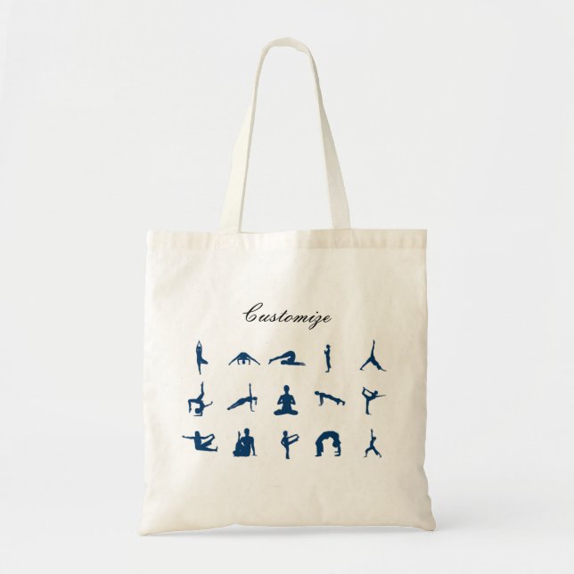 Silhouette Yoga Poses Thunder_Cove Tote Bag (Front)