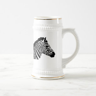Silhouette Zebra Beer Stein