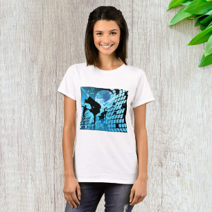 Silhouetted Dancers Womens T-Shirt