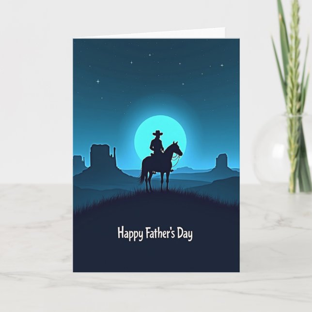 Silhouetted Fathers Day Card (Front)