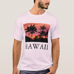 Silhouetted palm trees, Hawaii T-Shirt