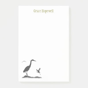 Silhouettes of Great Blue Heron Post-it Notes