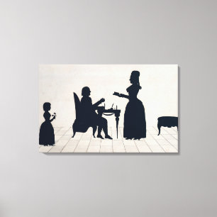 Silhouettes of Monsieur and Madame Roland Canvas Print