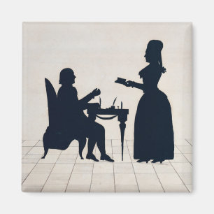 Silhouettes of Monsieur and Madame Roland Magnet