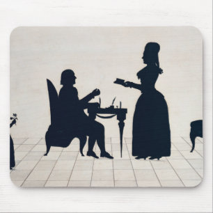 Silhouettes of Monsieur and Madame Roland Mouse Pad
