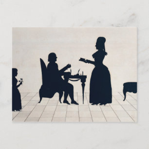 Silhouettes of Monsieur and Madame Roland Postcard