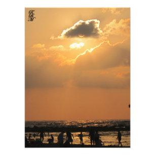 Silhouettes on the Beach Photo Print
