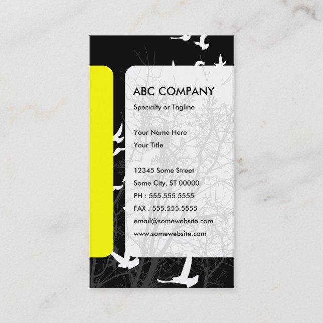 silhouscreen birds business card (Front)
