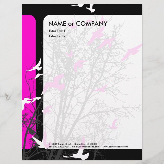 silhouscreen birds customised letterhead (Front)