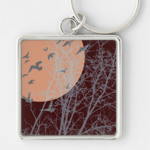 silhouscreen birds key ring