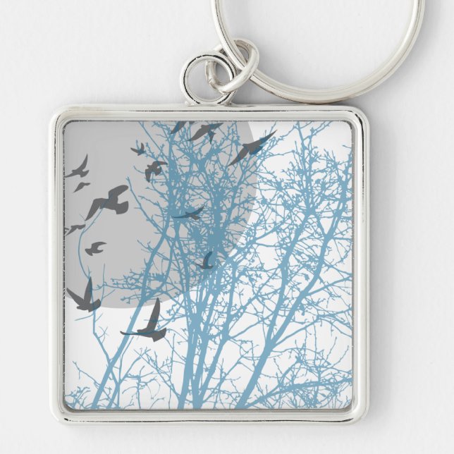 silhouscreen birds key ring (Front)