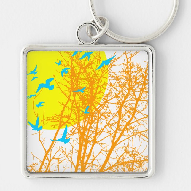 silhouscreen birds key ring (Front)