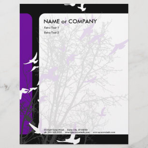silhouscreen birds letterhead template