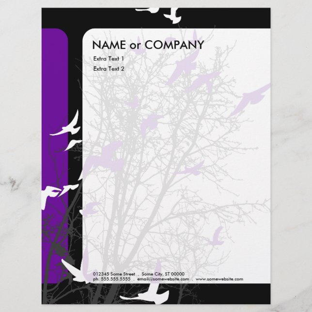 silhouscreen birds letterhead template (Front)