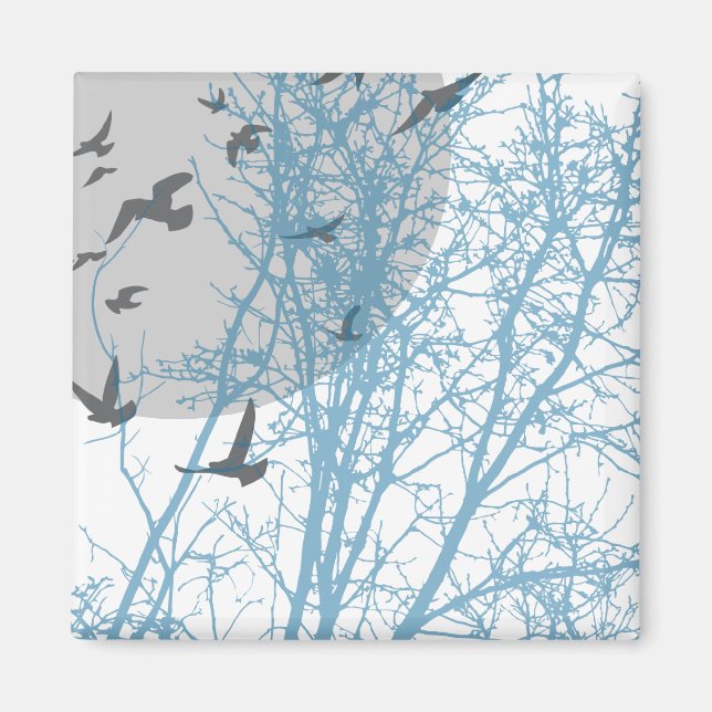 silhouscreen birds magnet (Front)