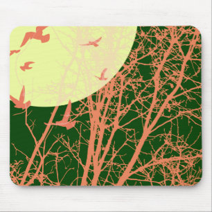 silhouscreen birds mouse pad