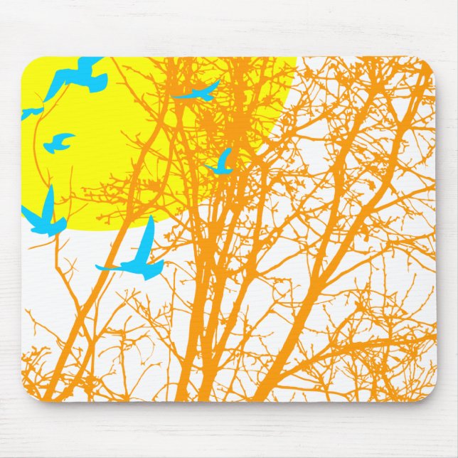 silhouscreen birds mouse pad (Front)