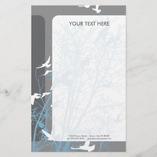 silhouscreen birds stationery