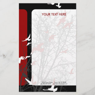 silhouscreen birds stationery