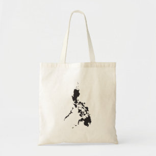 Silhuette Map Of The Philippines Tote Bag