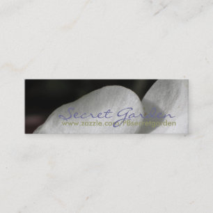 Silk 3 White Orchids Floral Photography Mini Business Card