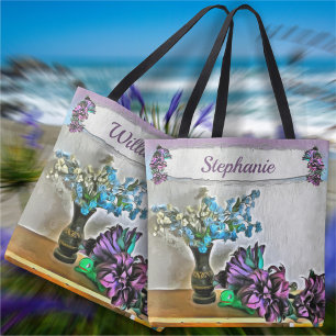Silk and Corn Husk Flowers 2190 Tote Bag