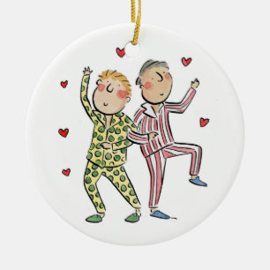 Silk Anniversary Ceramic Tree Decoration
