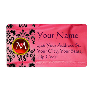 SILK DAMASK GEM blue pink