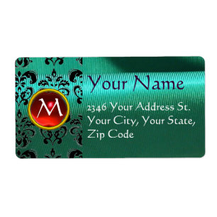 SILK DAMASK GEM red green blue