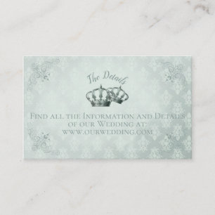 Silk Damask - Wedding Detail Card