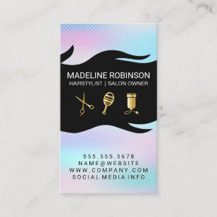 Silk Drapery Stylist Kit   Holographic Gradient Business Card