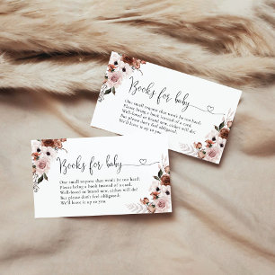 Silk Floral Books For Baby Enclosure Card