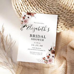 Silk Floral Bridal Shower Invitation