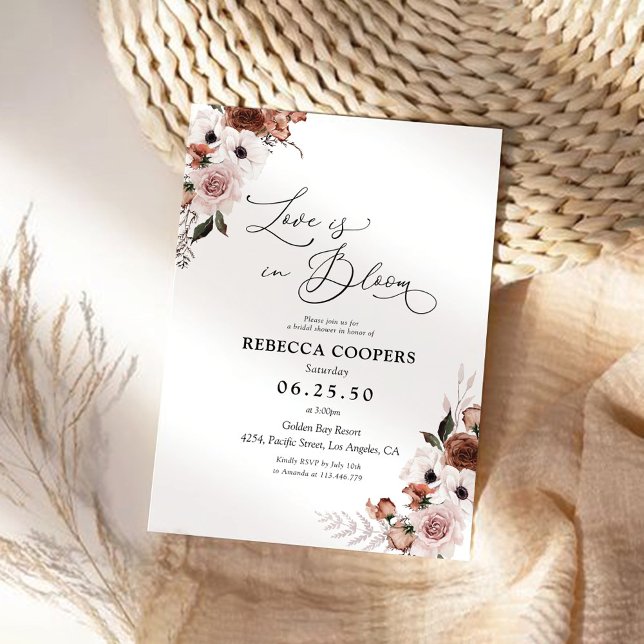 Silk Floral Bridal Shower Invitation (Creator Uploaded)