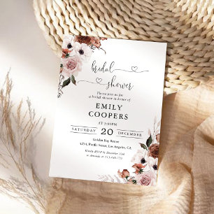 Silk Floral Bridal Shower Invitation