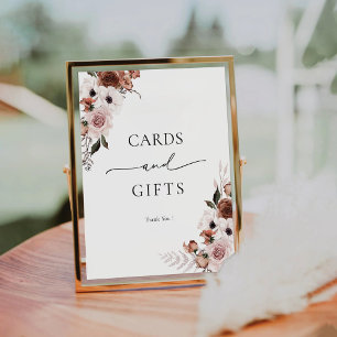 Silk Floral Cards and Gifts Sign