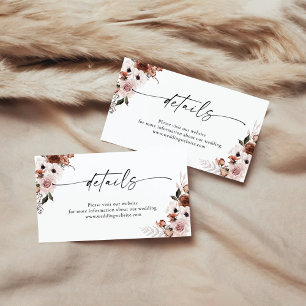 Silk Floral Details Enclosure Card